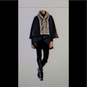 Parkhurst Giselle faux fur fleece dbl layer cape